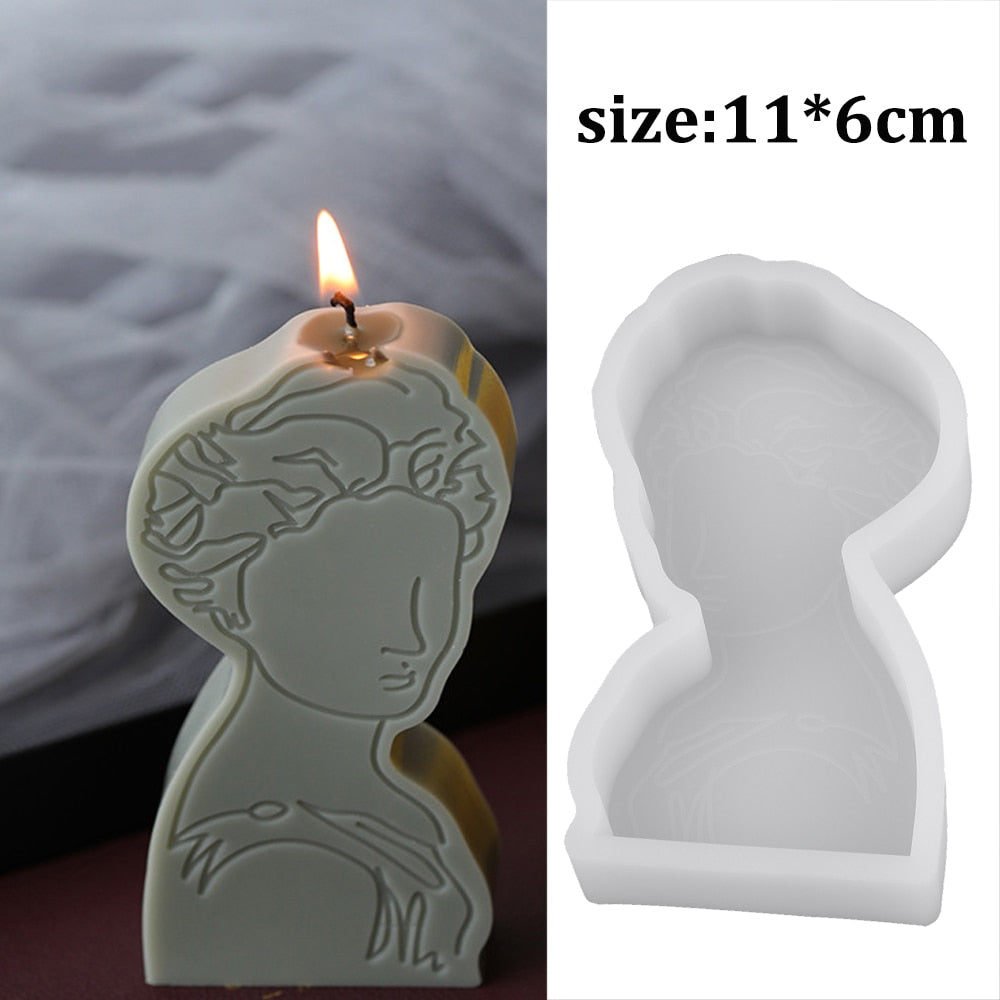 Abstract Human Face Aromatherapy Candle