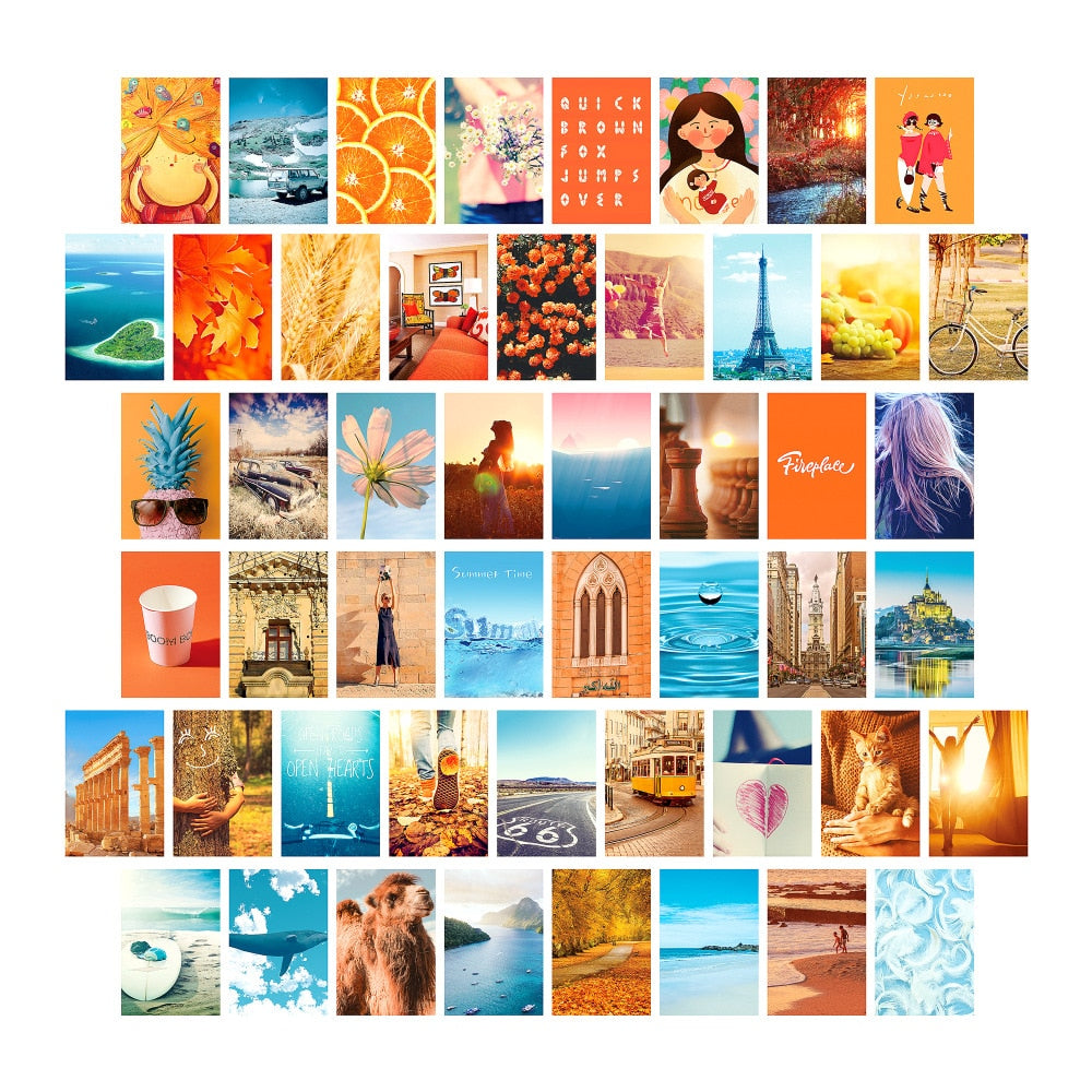 Postcard Photo Collage Set Wall Decor