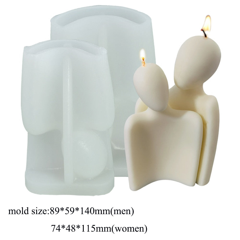 Abstract Human Face Aromatherapy Candle