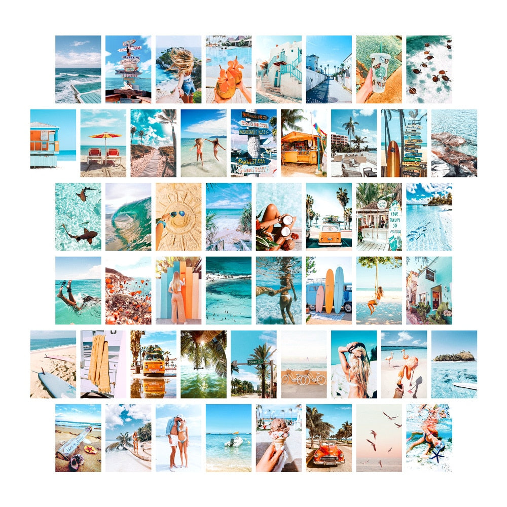 Postcard Photo Collage Set Wall Decor