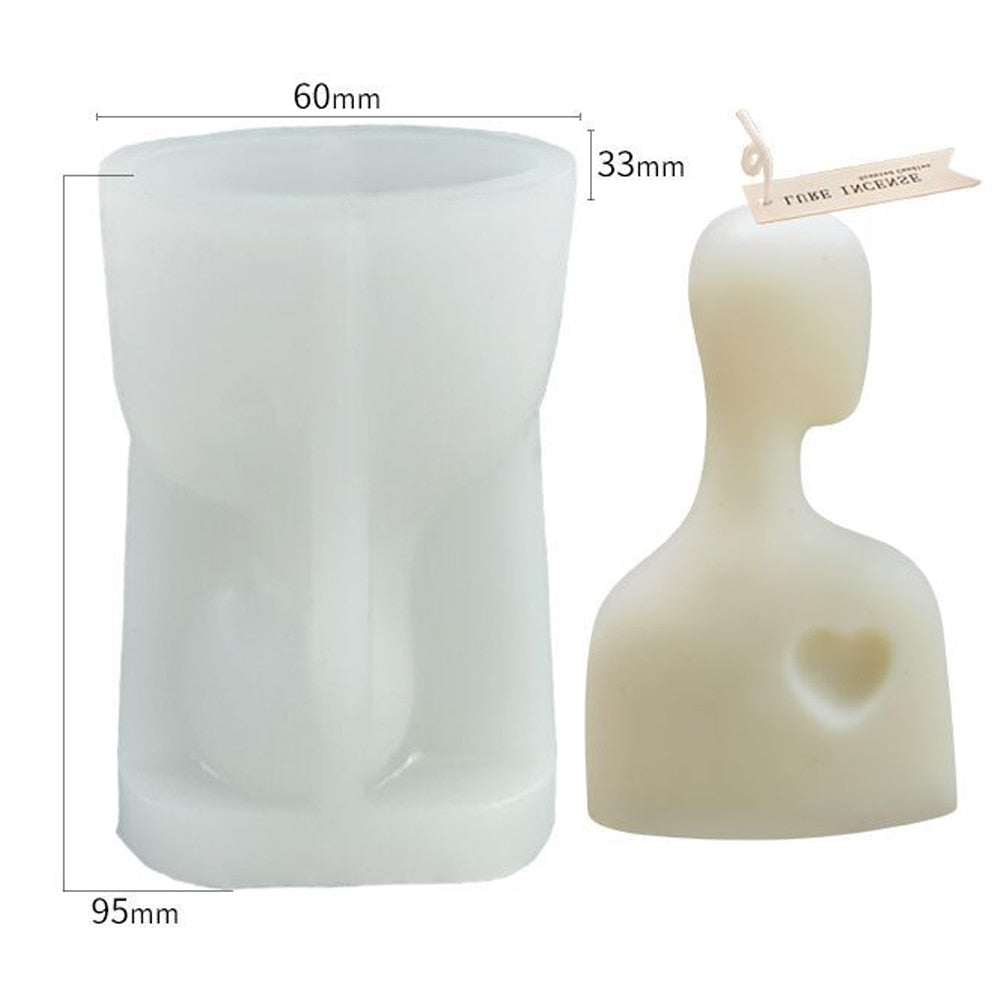 Abstract Human Face Aromatherapy Candle