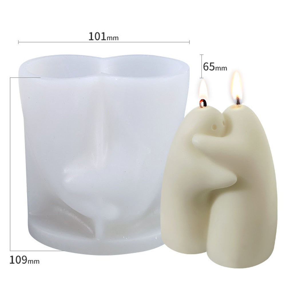 Abstract Human Face Aromatherapy Candle