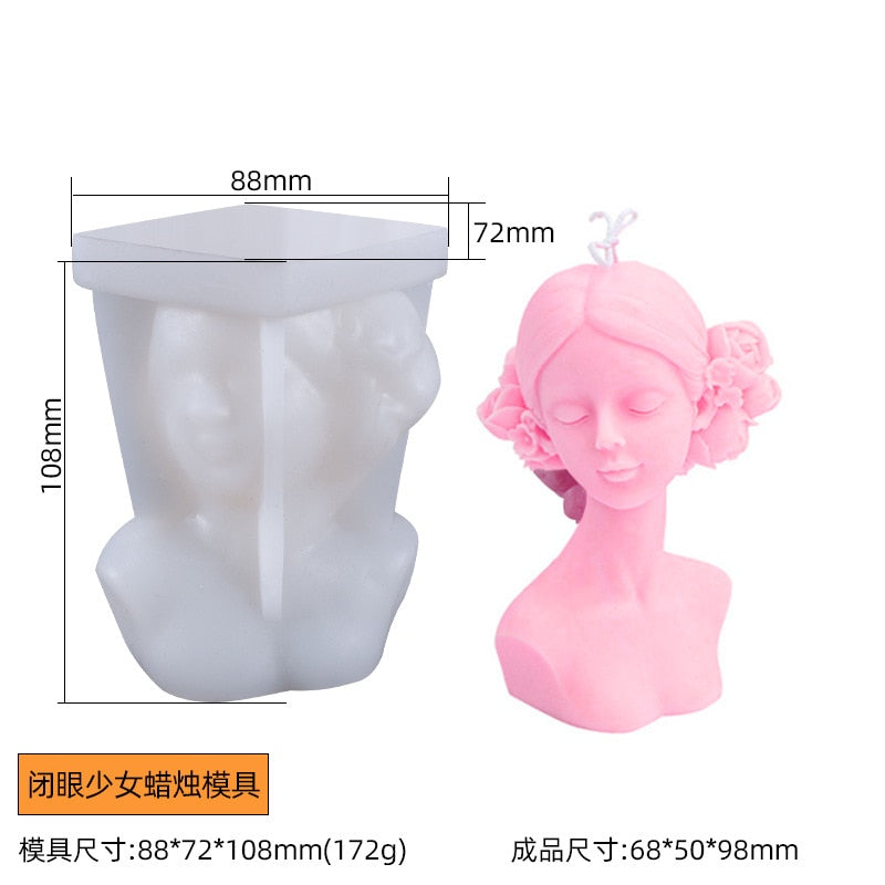 Abstract Human Face Aromatherapy Candle