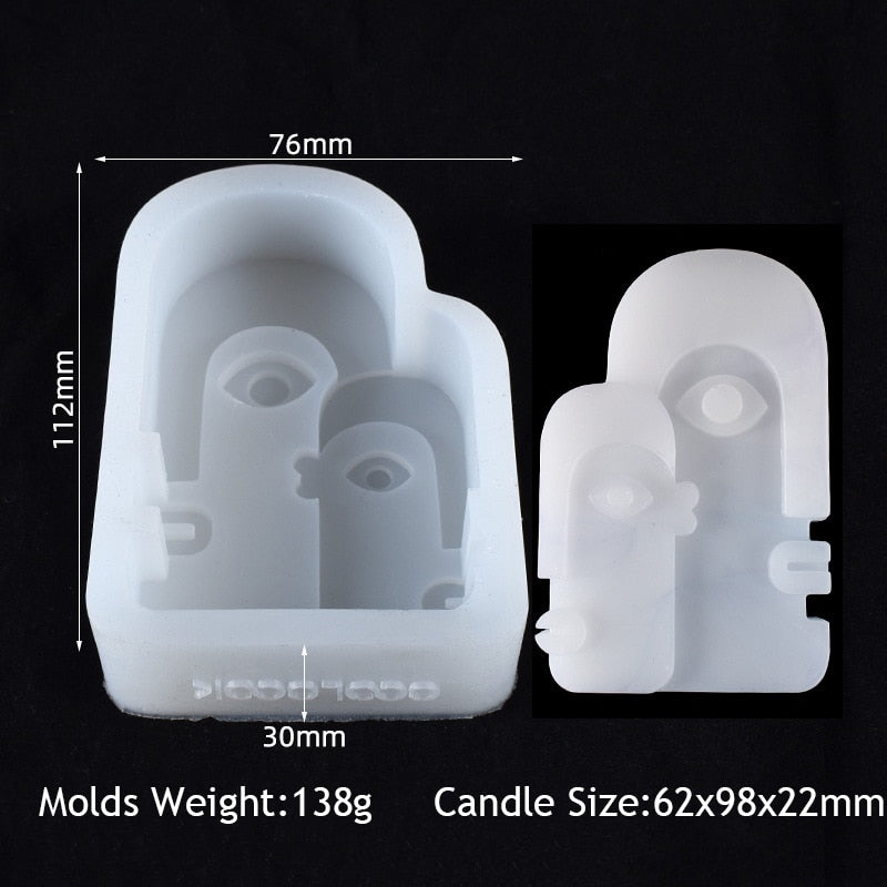Abstract Human Face Aromatherapy Candle