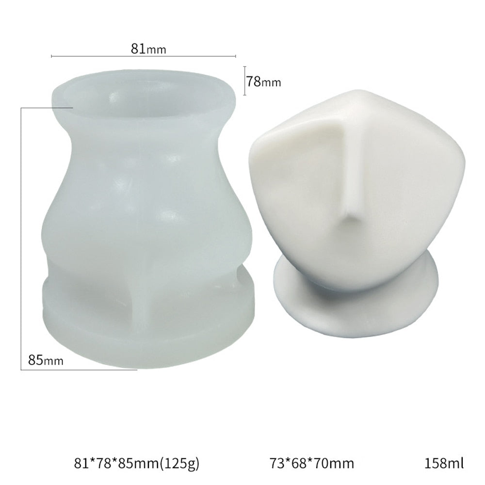 Abstract Human Face Aromatherapy Candle