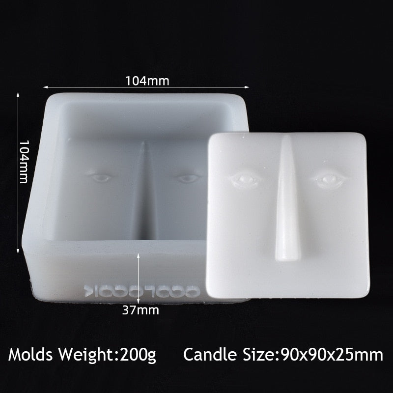 Abstract Human Face Aromatherapy Candle