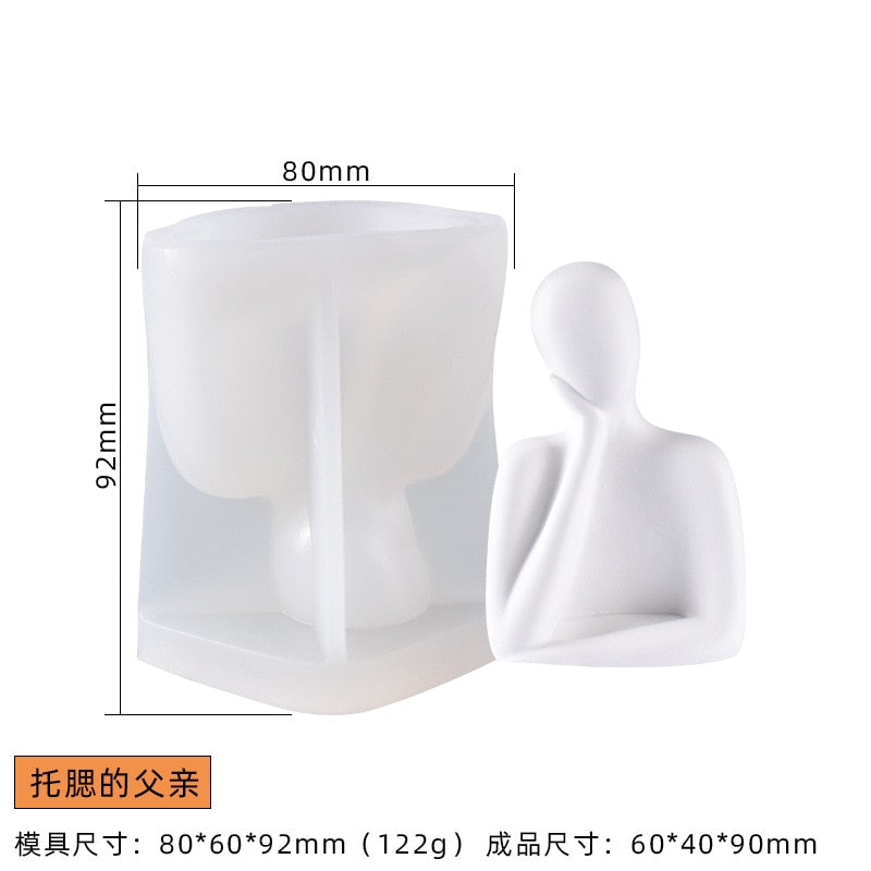 Abstract Human Face Aromatherapy Candle