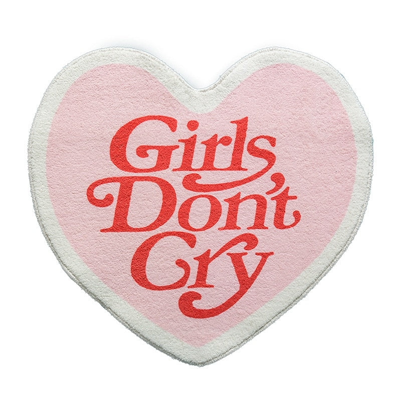 Cute Girly Heart Shape Bathroom Mat