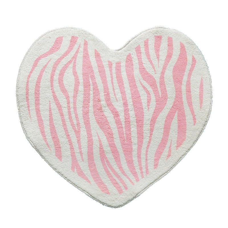 Cute Girly Heart Shape Bathroom Mat