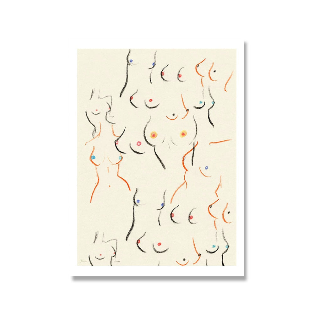 Nordic Abstract Canvas Painting Wall Art