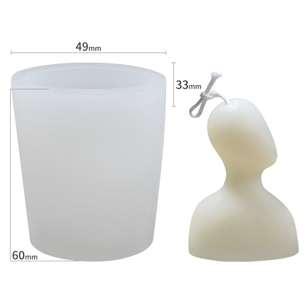 Abstract Human Face Aromatherapy Candle