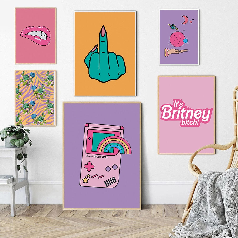 Colourful Flash Home Wall Art Canvas