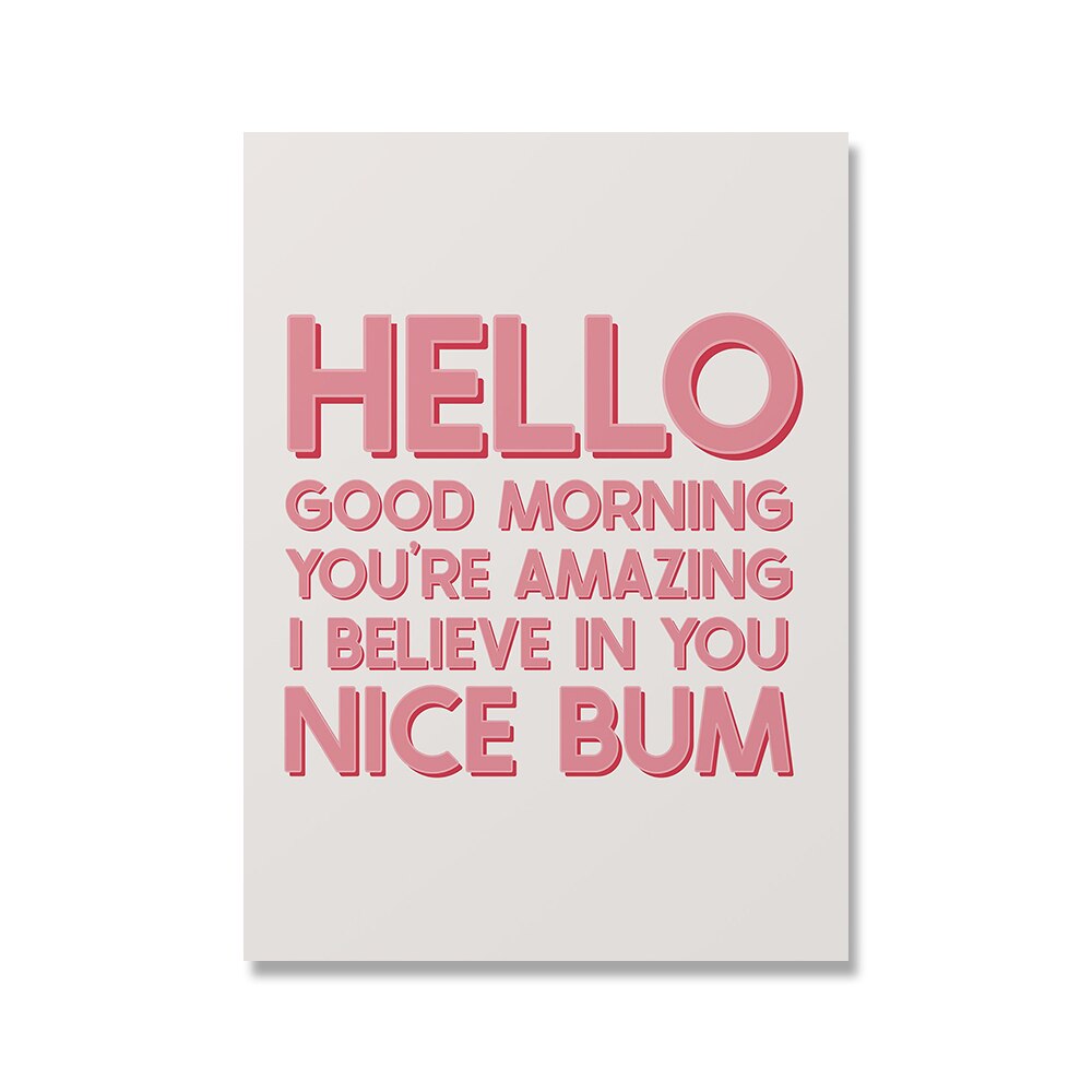 Cute Motivation Wall Art Poster