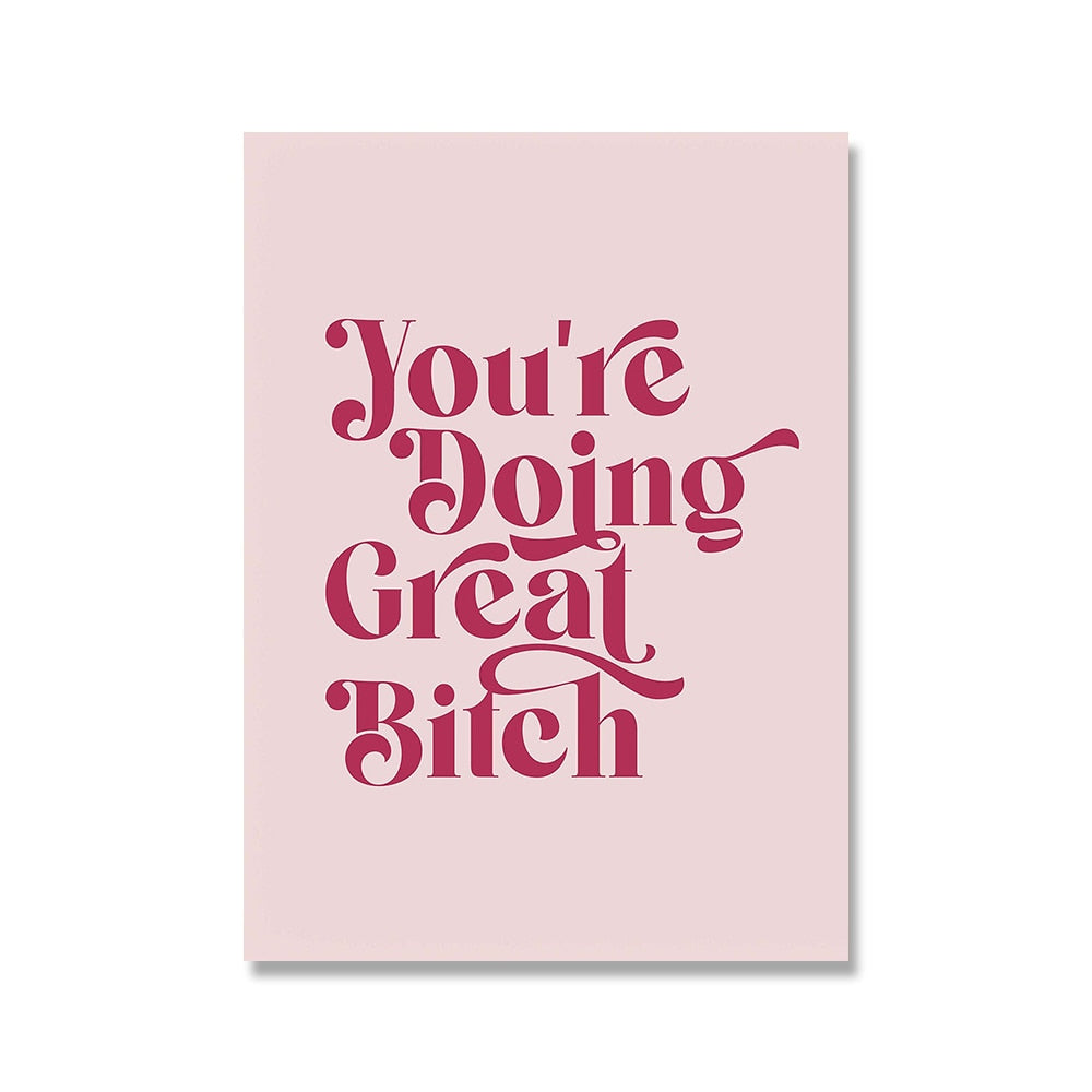 Cute Motivation Wall Art Poster