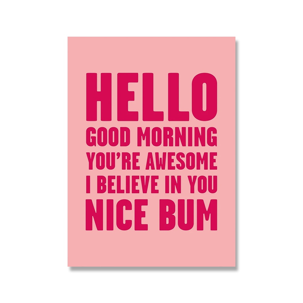 Cute Motivation Wall Art Poster