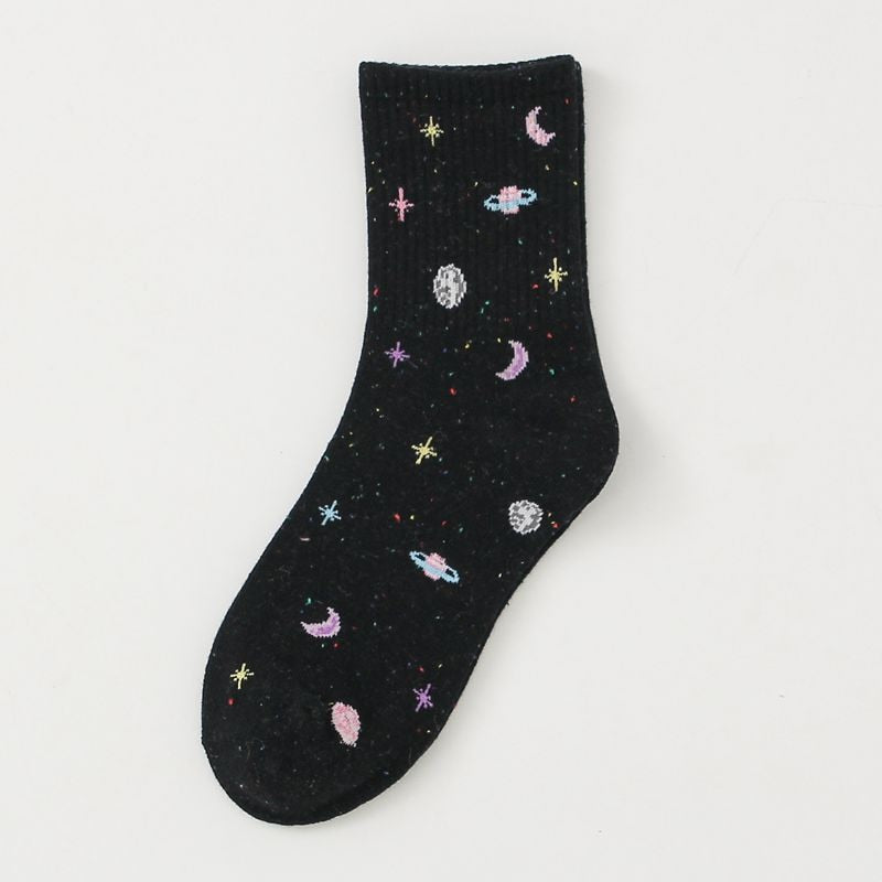 Cute Moon and Stars Women's Socks