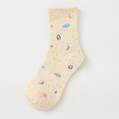 Cute Moon and Stars Women's Socks