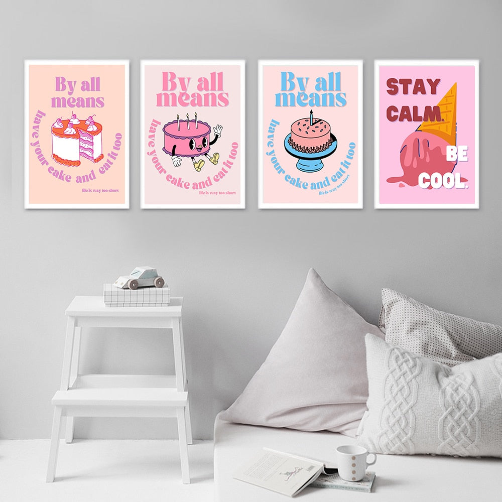 Cute Cartoon Wall Decor Canvas Poster
