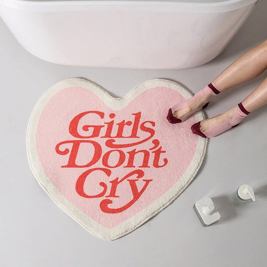Cute Girly Heart Shape Bathroom Mat