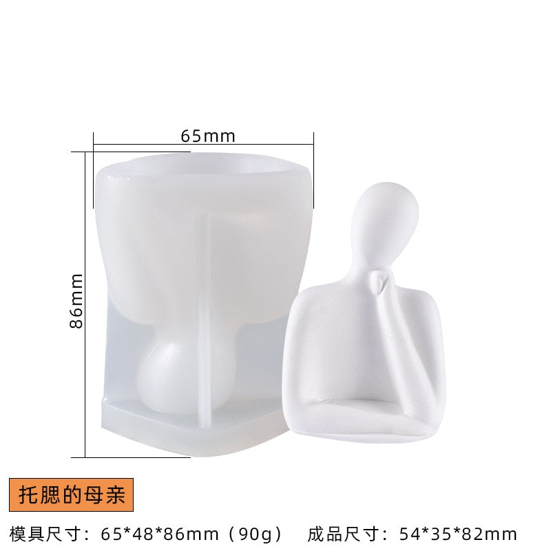 Abstract Human Face Aromatherapy Candle