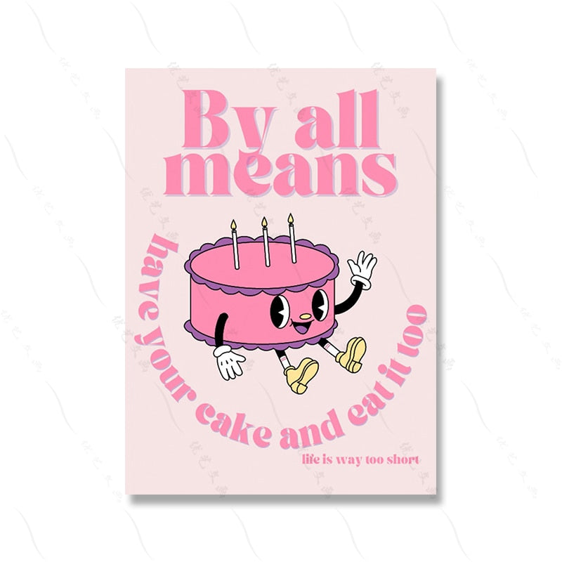 Cute Cartoon Wall Decor Canvas Poster