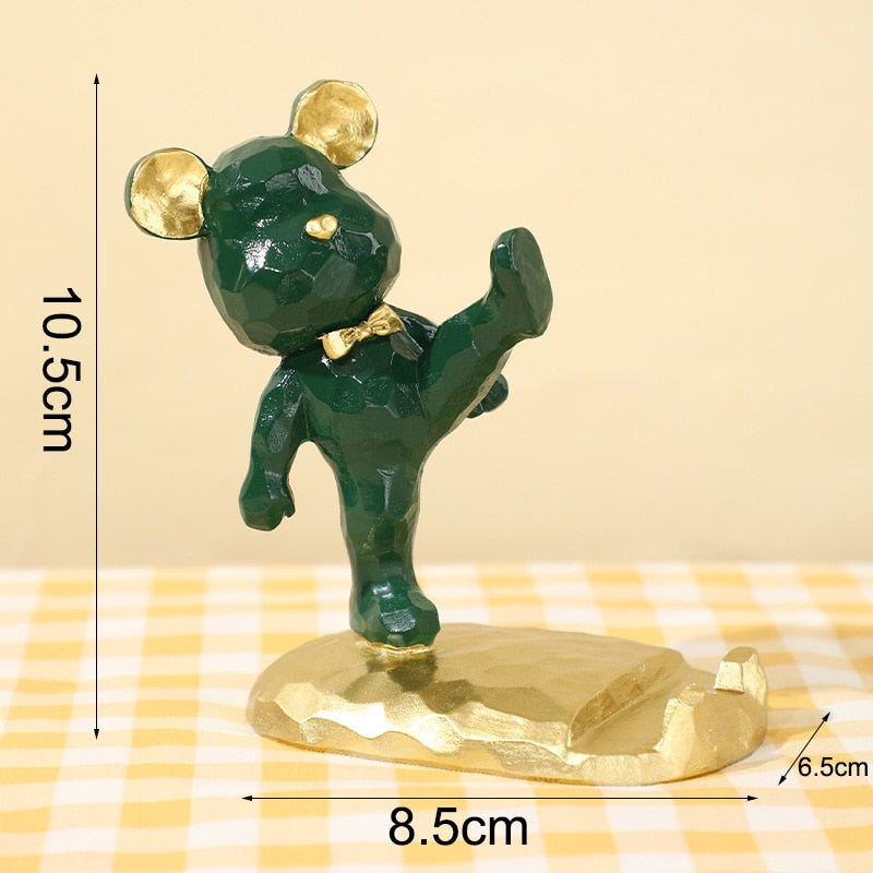 Home Decor Mini Bear Phone Stand Figurine