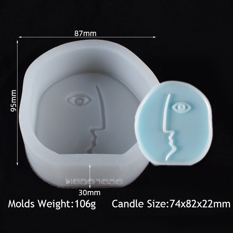 Abstract Human Face Aromatherapy Candle