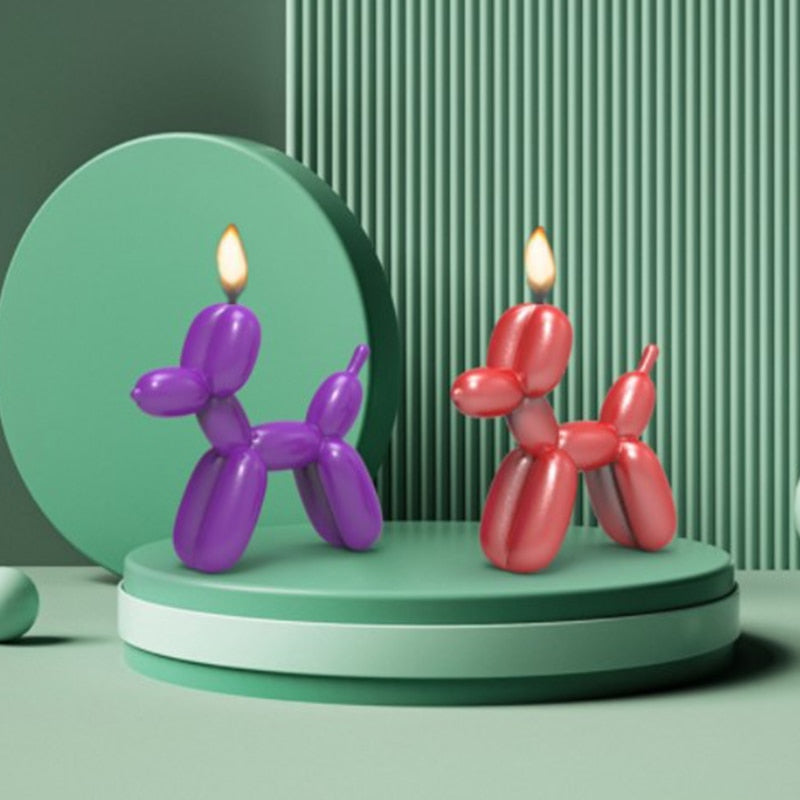 Balloon Poodle Dog Aromatherapy Candle