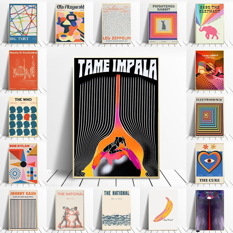 Retro Music Wall Art Posters