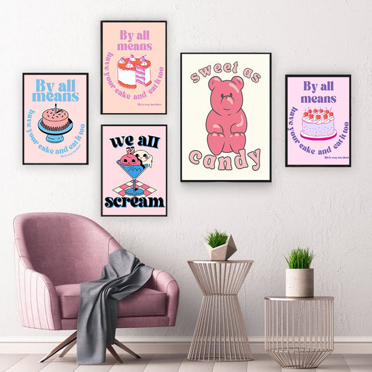 Cute Cartoon Wall Decor Canvas Poster