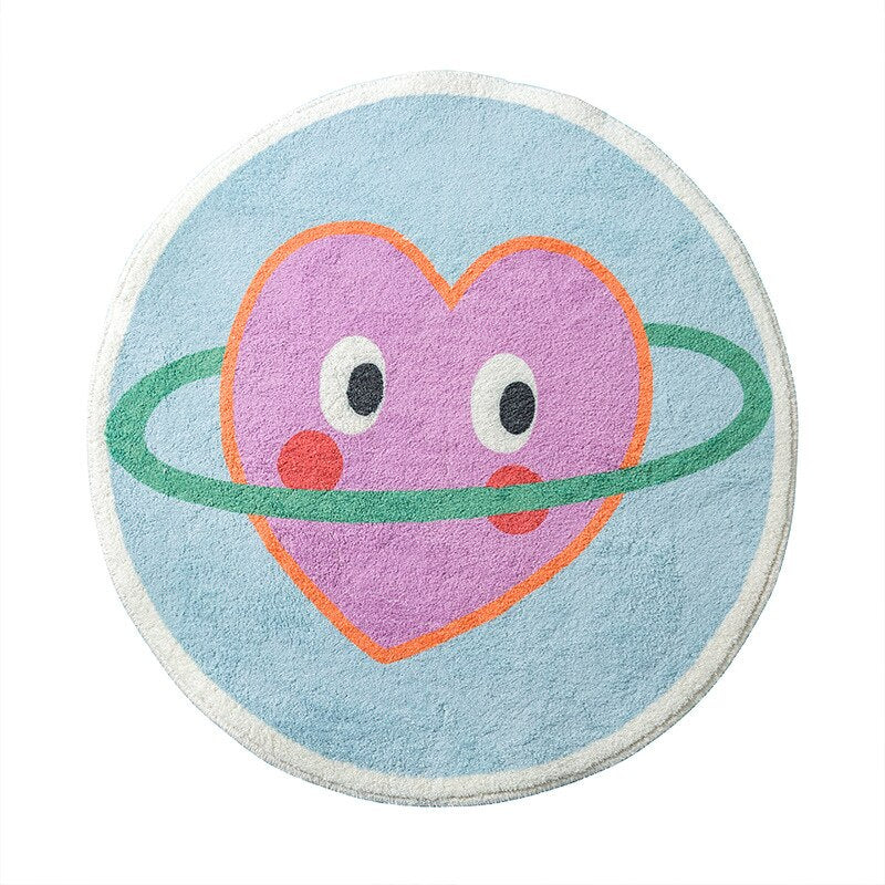 Cute Girly Heart Shape Bathroom Mat
