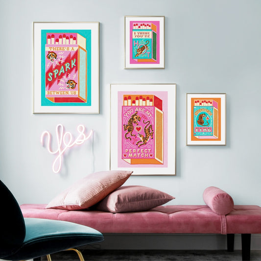 Girly Matchbox Quotes Wall Art Canvas